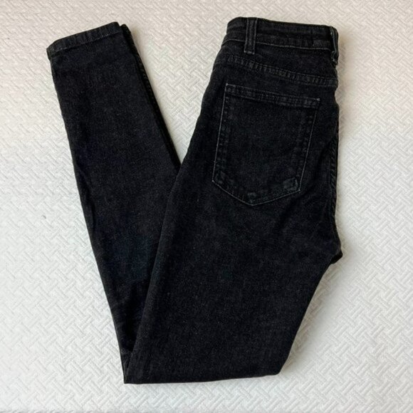 American Apparel Black and White High Rise Fit Denim Jeans Pants - Size 24 - Picture 1 of 13